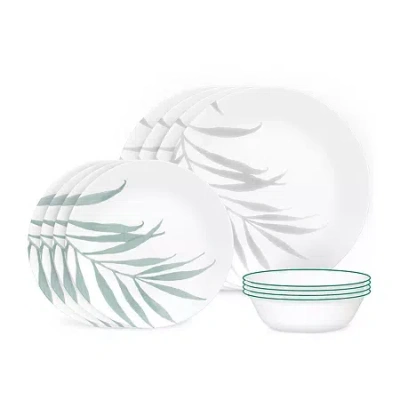 Corelle Solar Print 12-pc. Glass Dinnerware Set In White