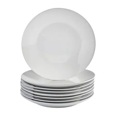 Tabletops Unlimited 8-pc. Ceramic Dinner Plate In White
