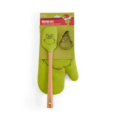 Dr. Seuss The Grinch 3-pc. Oven Mitt Baking Set In Green