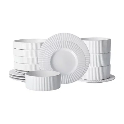 Christian Siriano New York Lusso 16-pc. Stoneware Dinnerware Set In White