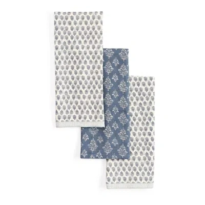 Homewear Double Cloth 3-pc. Kitchen Towel Set In Blue