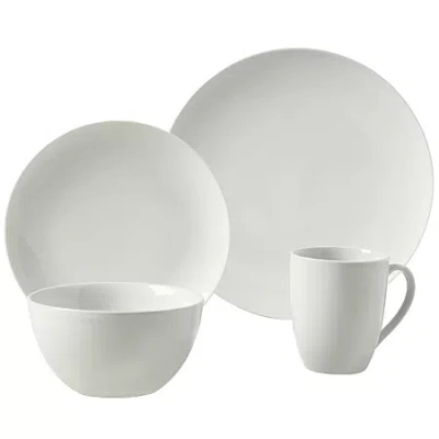 Tabletops Unlimited Coupe Adams 16-pc. Ceramic Dinnerware Set In White