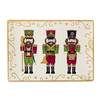 Certified International Holiday Magic Nutcracker Rectangular Platter In Multi