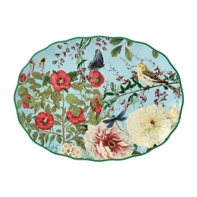 Certified International Flora Ceramic Serving Platter In Multi