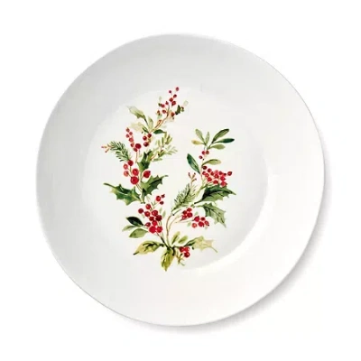 Certified International Holly And Vines Stoneware Serving Bowl In White