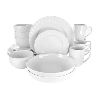 Elama 18-pc. Porcelain Dinnerware Set In White