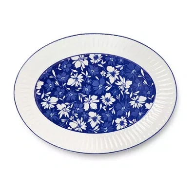 Certified International Madison Porcelain Serving Platter In Blue