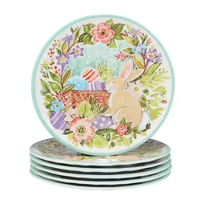 Certified International Joy Of Easter 6-pc. Melamine Salad Plate In White