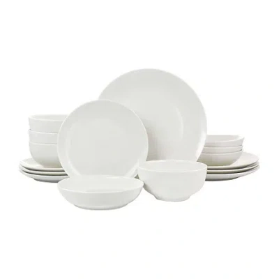 Elama Camellia 16-pc. Porcelain Dinnerware Set In White