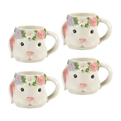 Certified International Easter Morning 4-pc. Animal Coffee Mug In Blue