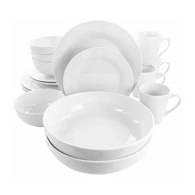 Elama Carey 18-pc. Porcelain Dinnerware Set In White