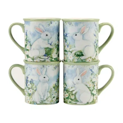 Certified International Easter Morning 4-pc. Coffee Mug In Blue