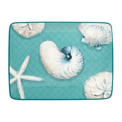 Certified International Ocean View Serving Platter In Blue