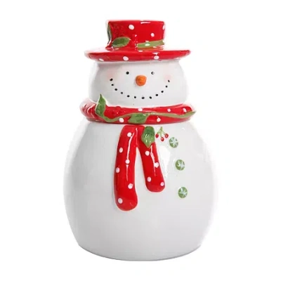 Gibson Jolly Plenitude 7.5in Snowman Cookie Jar In Multi