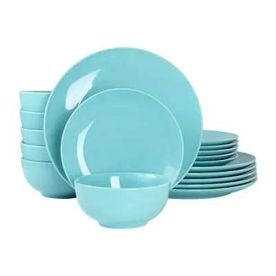 Elama 18-pc. Porcelain Dinnerware Set In Blue