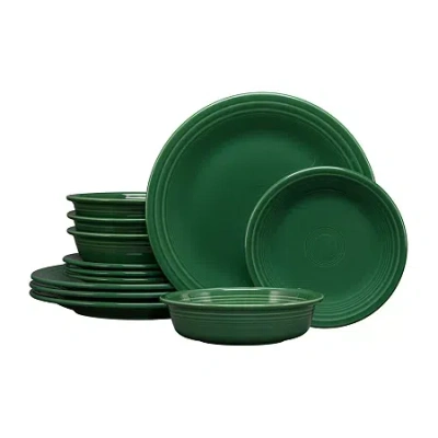 Fiesta Classic Rim 12-pc. Dinnerware Set In Green