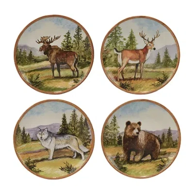Certified International Mountain Summit 4-pc. Earthenware Dinner Plate In Multi