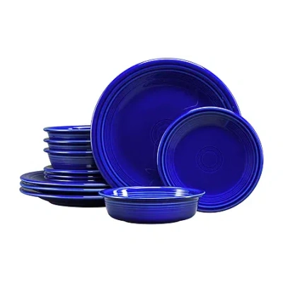Fiesta Classic Rim 12-pc. Dinnerware Set In Blue