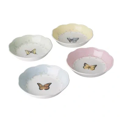 Lenox Butterfly Meadow Colors 4-pc. Porcelain Fruit Bowl In White