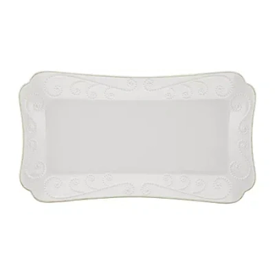 Lenox French Perle White Stoneware Serving Tray In White