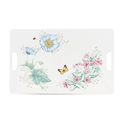 Lenox Butterfly Meadow Melamine Large Rectangular Serving Tray In White