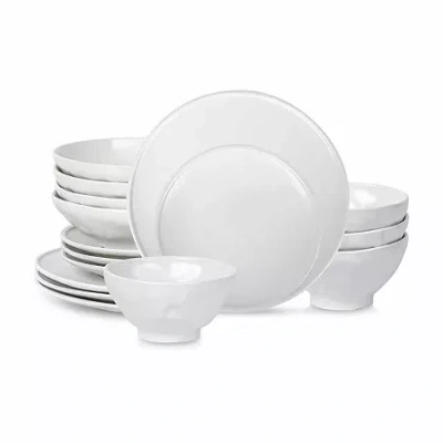 Stone By Mercer Project Nendo 16-pc. Stoneware Dinnerware Set In White