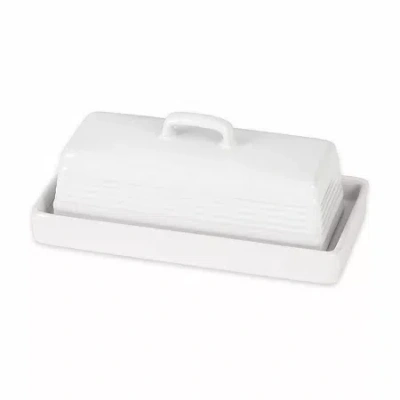 Rsvp International Stoneware Butter Dish In White