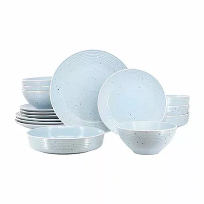 Elama Emilia 16-pc. Stoneware Dinnerware Set In Blue