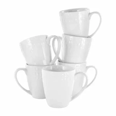 Elama Cara 6-pc. Porcelain Dinnerware Set In White