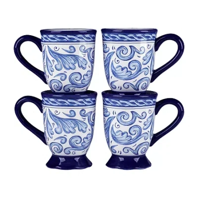 Certified International Veranda 4-pc. Coffee Mug In Blue
