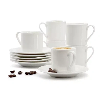 Elama Aspin 12 Piece 2.5 Ounce Espresso Cup In White