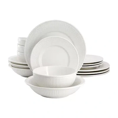 Elama Kate 16-pc. Porcelain Dinnerware Set In White
