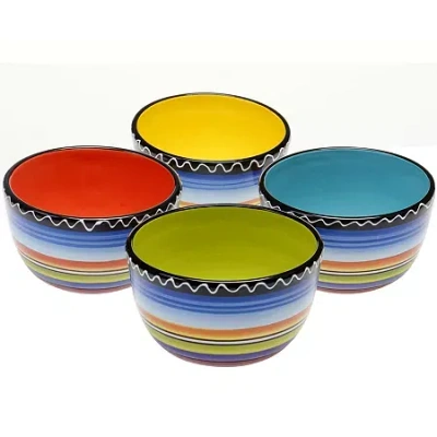 Certified International Tequila Sunrise Set Of 4 Ice Cream Bowls In Multi
