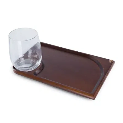 Picnic Time Wood Appetizer Plate In Brown