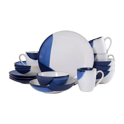 Gourmet Basics By Mikasa Caden 16-pc. Stoneware Dinnerware Set In Blue