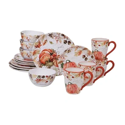 Certified International Harvest Splash 16-pc. Earthenware Dinnerware Set In Multi