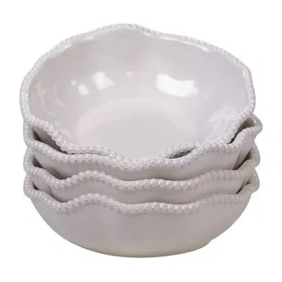 Certified International Perlette 4-pc. Melamine Ice Cream Bowl In Sand