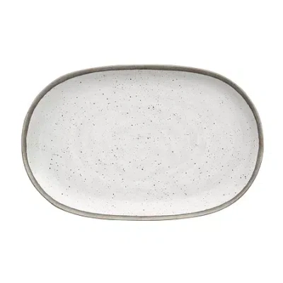 Tarhong Retreat Pottery Bamboo Serving Platter In White