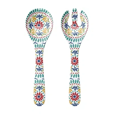 Tarhong Rio Medallion Salad Server In Multi