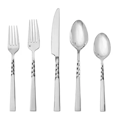 Fortessa Wrought 20-pc. 18/10 Stainless Steel Flateware Set In Silver