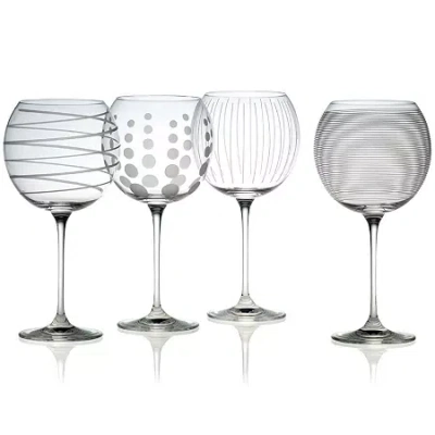 Mikasa Cheers Set Of 4 Balloon Goblets In Transparent