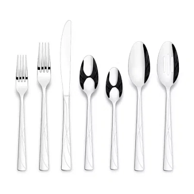 Ornative Jara 42-pc. Flatware Set & Caddy In Silver