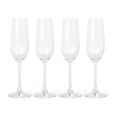 Martha Stewart Vivica 4-pc. Champagne Flute In Transparent