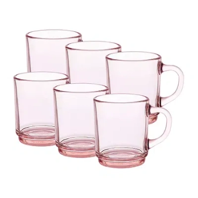 Duralex Versailles 6-pc. 8oz. Coffee Mug Set In Pink