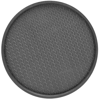 Kraftware San Remo 14" Round Plastic Serving Tray In Black