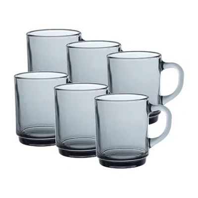 Duralex Versailles 6-pc. 8oz. Coffee Mug Set In Gray
