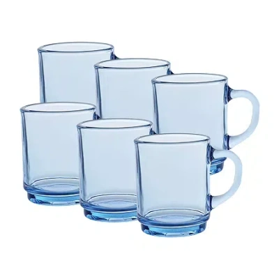 Duralex Versailles 6-pc. 8oz. Coffee Mug Set In Blue