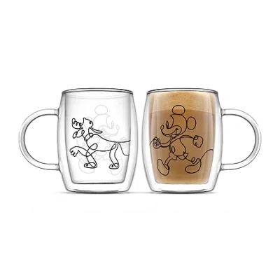 Joyjolt Mickey And Pluto Aroma Espresso Cup In White