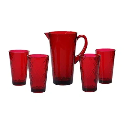 Certified International 5-pc. Acrylic Drinkware Set In Red