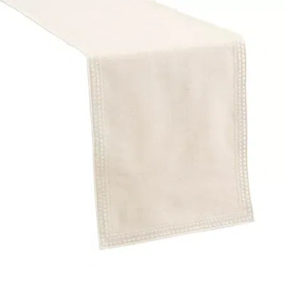 Homewear Jute Embroidered Table Runner In White